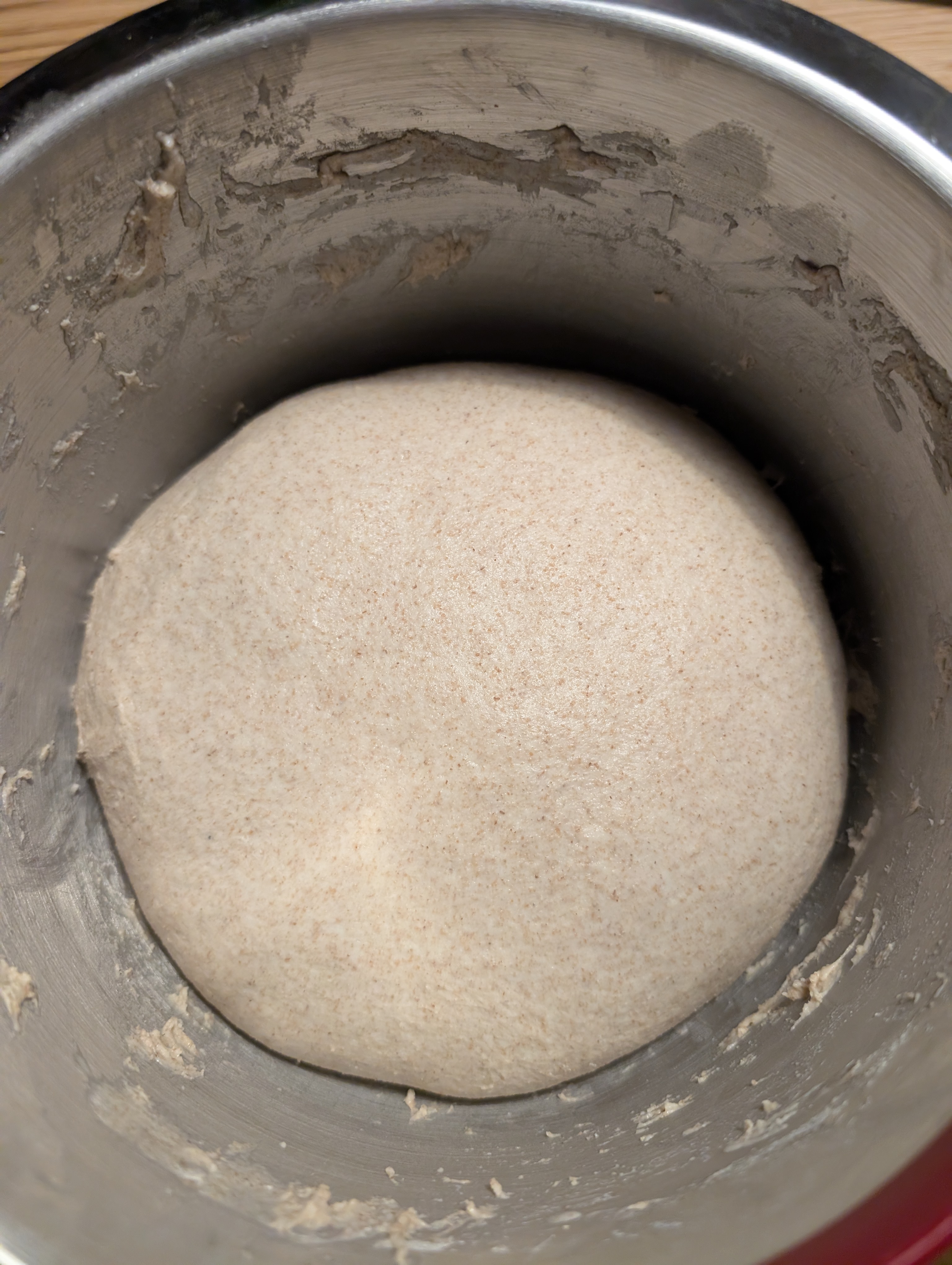 Der gedehnte und gefaltete Teig